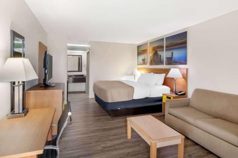 Suite, 1 King Bed, Non Smoking (Efficiency) | Laptop workspace, blackout drapes, iron/ironing board, free WiFi