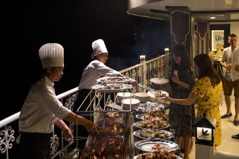 Outdoor banquet area