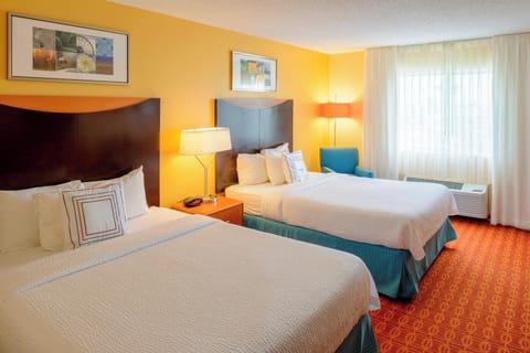 Room, 2 Queen Beds | Pillowtop beds, in-room safe, desk, laptop workspace