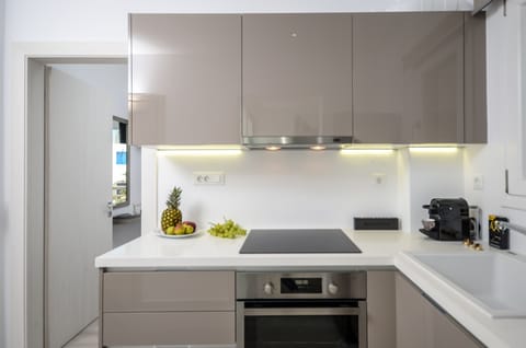 Superior Apartment, Balcony | Private kitchen | Full-size fridge, oven, stovetop, dishwasher