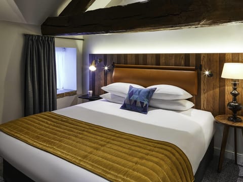 Individually decorated, laptop workspace, blackout drapes