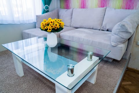Luxury Apartment | Living area | 40-inch LED TV with cable channels, TV