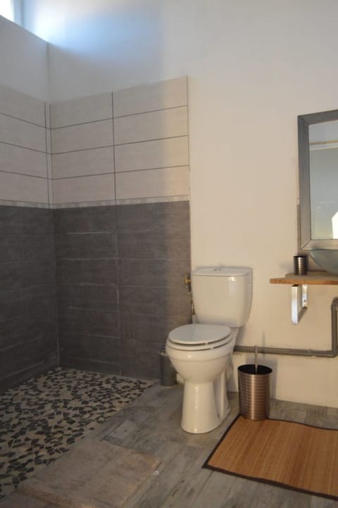Double Room (Accessible) | Bathroom | Shower, hair dryer, towels, soap