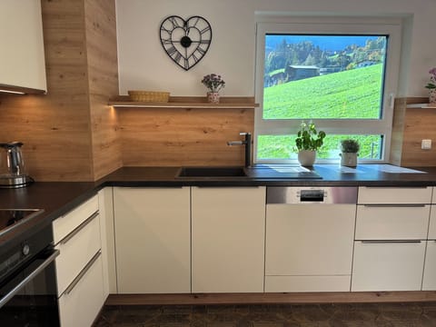 Apartment, 4 Bedrooms, Balcony (incl. Cleaning Fee 150€) | Private kitchen | Fridge, microwave, oven, stovetop