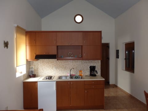 Apartment | Private kitchen | Fridge, stovetop, coffee/tea maker, electric kettle
