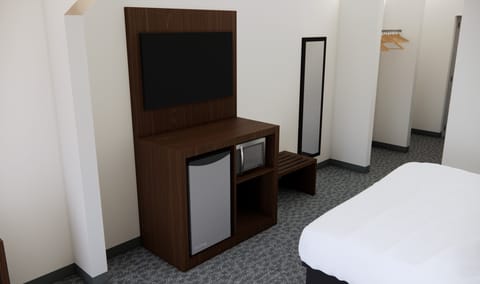 Combined shower/tub, free toiletries, hair dryer, towels