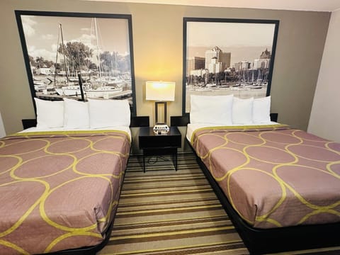 Standard, 2 Queen Size Beds | In-room safe, desk, free WiFi, bed sheets