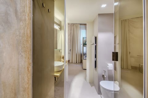 Luxury Double or Twin Room | Bathroom | Shower, rainfall showerhead, free toiletries, hair dryer