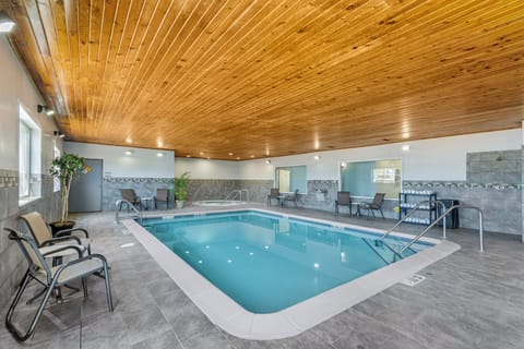 Indoor pool, open 7:00 AM to 11:00 PM, sun loungers