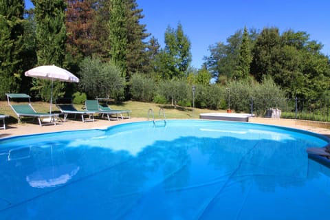 Seasonal outdoor pool, pool umbrellas, sun loungers