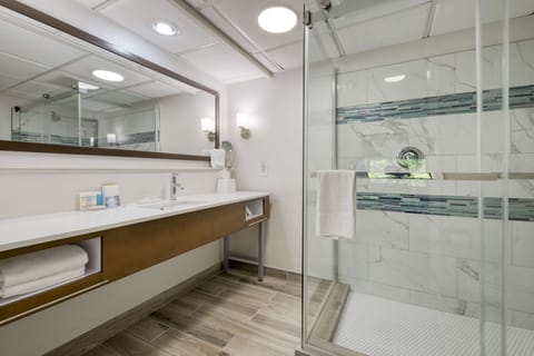 Suite, 1 King Bed, Kitchen, Corner | Bathroom shower