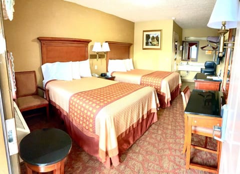 Standard Room, 2 Double Beds, Non Smoking | Desk, iron/ironing board, free WiFi, bed sheets