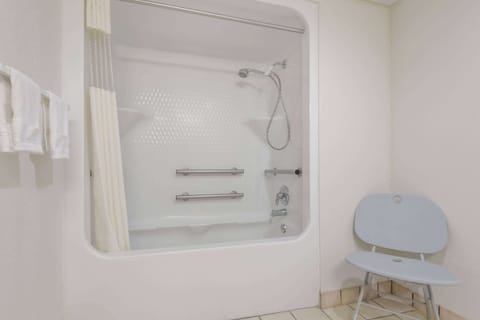 Standard Room, 1 King Bed, Accessible, Non Smoking | Bathroom | Free toiletries, hair dryer, towels