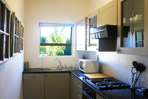 Double Room, 1 Double or 2 Twin Beds, Garden View, Garden Area (Self Catering) | Private kitchen | Fridge, coffee/tea maker