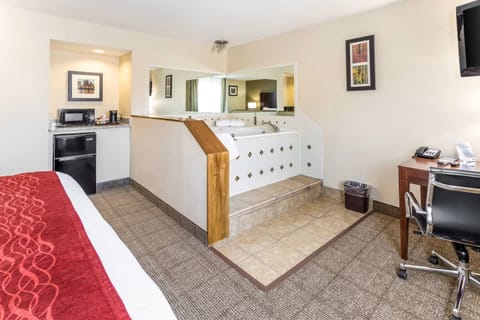 In-room safe, desk, laptop workspace, blackout drapes