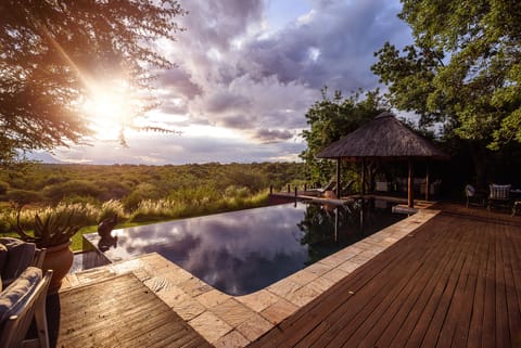 Seasonal outdoor pool, pool umbrellas, sun loungers