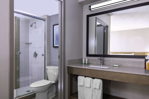 Free toiletries, hair dryer, towels