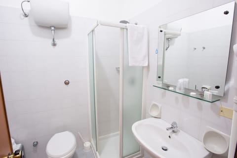 Shower, free toiletries, hair dryer, bidet