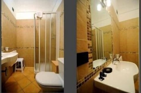 Double Room | Bathroom | Shower, hair dryer, bidet, towels