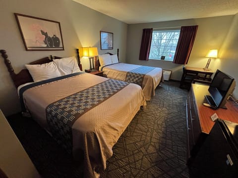 Standard Room, 2 Queen Beds, Walk Up | Free WiFi, bed sheets