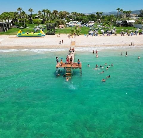 Private beach, sun loungers, beach umbrellas, beach towels