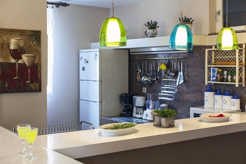 Villa, Sea View | Private kitchen | Full-size fridge, microwave, oven, stovetop