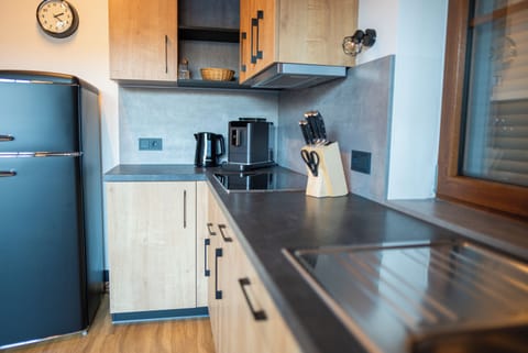 Family Chalet, 2 Bedrooms, Mountain View | Private kitchen | Full-size fridge, microwave, stovetop, dishwasher