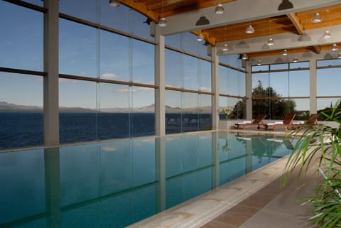 Indoor pool, open 11:00 AM to 9:00 PM, sun loungers