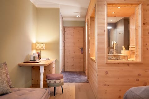 Premium Double Room, Sauna | Hypo-allergenic bedding, in-room safe, desk, iron/ironing board