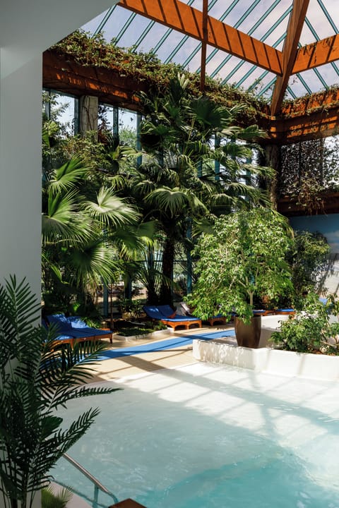 Indoor pool, open 7:00 AM to 11:00 PM, sun loungers