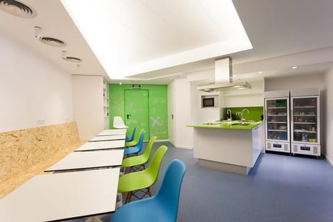 Shared fridge, microwave