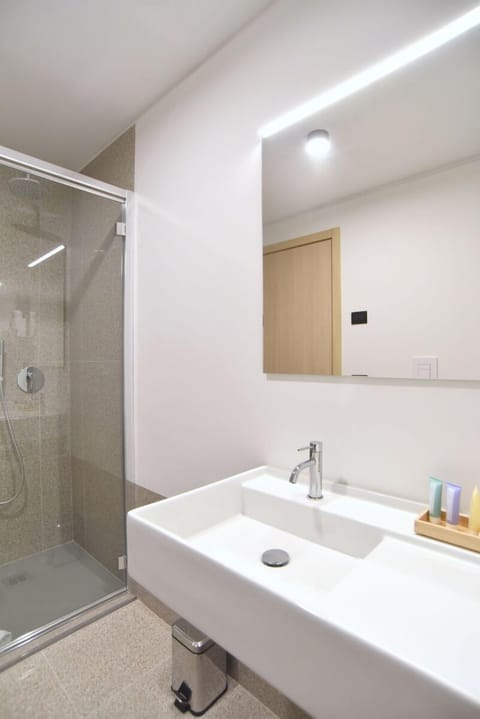 Shower, free toiletries, hair dryer, bidet