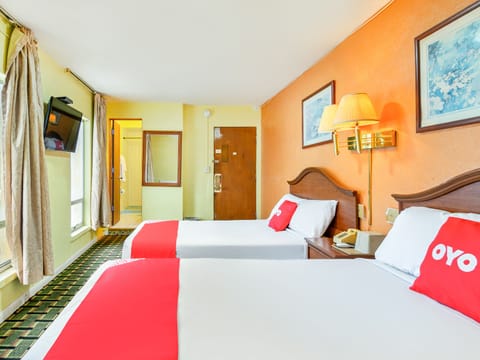 Room, 2 Double Beds | Iron/ironing board (on request), WiFi (free), bed sheets