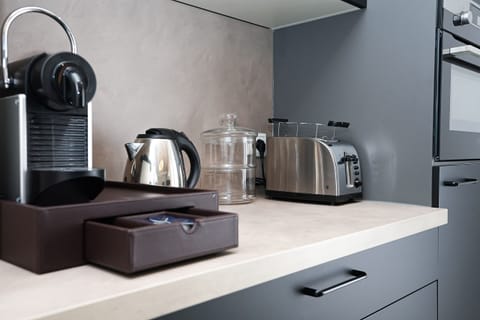 Apartment | Private kitchen | Oven, stovetop, dishwasher, espresso maker