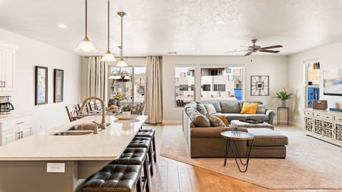 2334 | Living room | 65-inch LCD TV with cable channels, TV