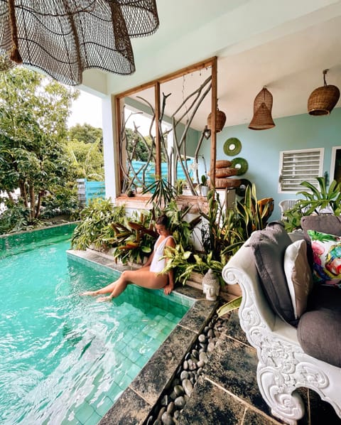 Indoor pool, outdoor pool, pool umbrellas, sun loungers