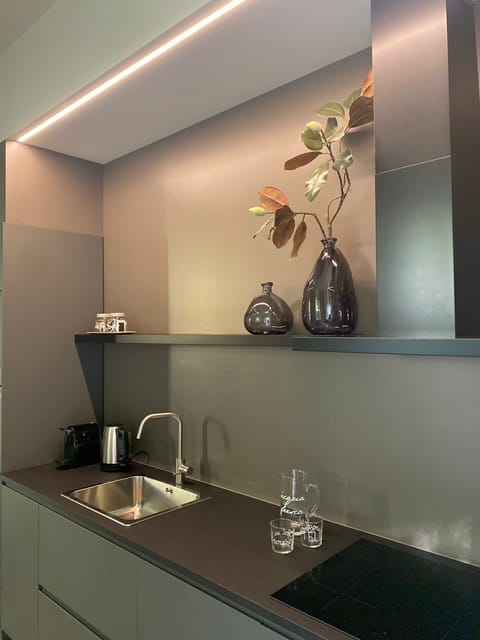 Apartment, Garden View | Private kitchen | Electric kettle, eco-friendly cleaning products