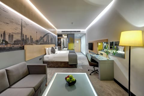 Skyline Premium Room, Burj Khalifa View | Minibar, in-room safe, desk, laptop workspace