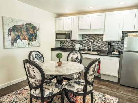 Standard Apartment, 1 Queen Bed, Accessible, Non Smoking (One Bedroom Bungalow) | Private kitchen | Mini-fridge, microwave, stovetop, coffee/tea maker