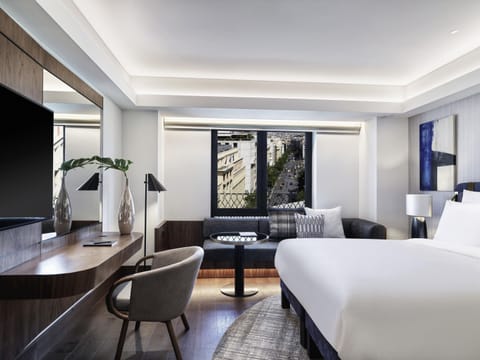 Premium bedding, down comforters, Select Comfort beds, minibar