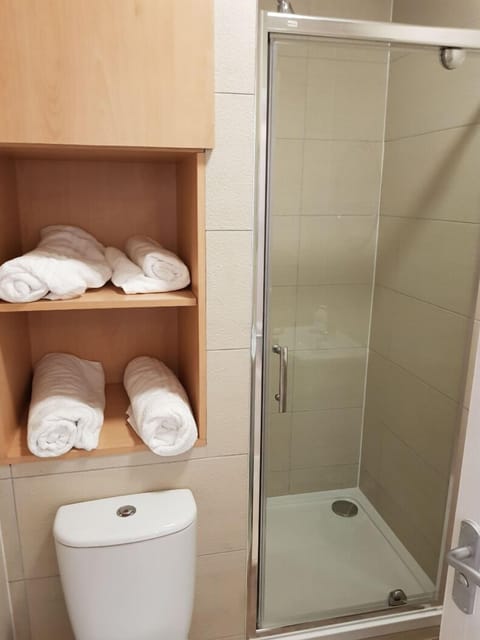 Deluxe Double Room (Room 3) | Bathroom | Shower, towels