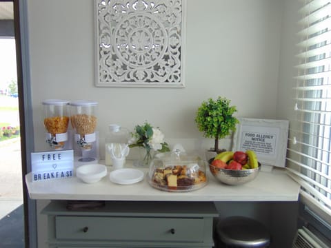 Free daily self-serve breakfast