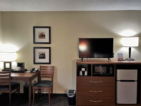 Room, 2 Queen Beds, Non Smoking | Desk, laptop workspace, blackout drapes, iron/ironing board