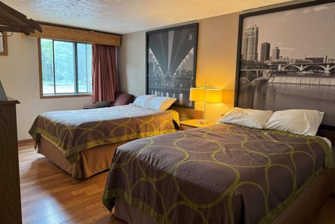 Double Room, 2 Double Beds | Desk, blackout drapes, free WiFi, bed sheets