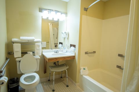 1 King Bed Accessible Non Smoking | Bathroom | Bathtub, free toiletries, hair dryer, towels