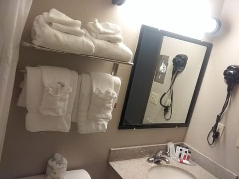 Standard Room, 2 Queen Beds | Bathroom amenities | Free toiletries, hair dryer, towels