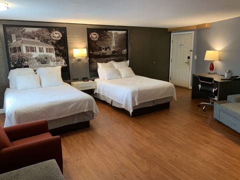 Studio Suite, 2 Queen Beds, Non Smoking | Desk, blackout drapes, iron/ironing board, bed sheets