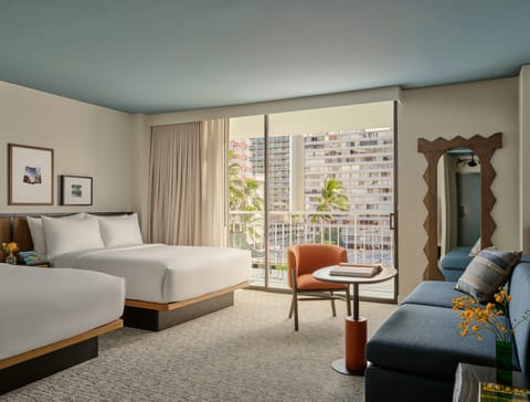 Junior Suite, Balcony (Two Queens and Sofabed) | Premium bedding, pillowtop beds, in-room safe, blackout drapes
