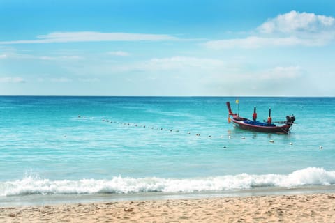 Beach nearby, beach umbrellas, beach towels