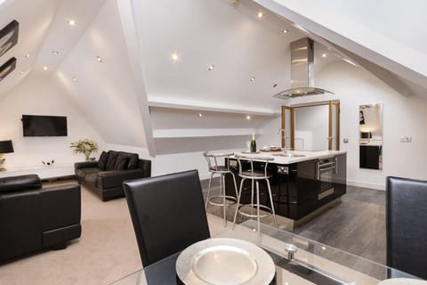 Luxury Apartment | Living area | 32-inch flat-screen TV with digital channels, TV